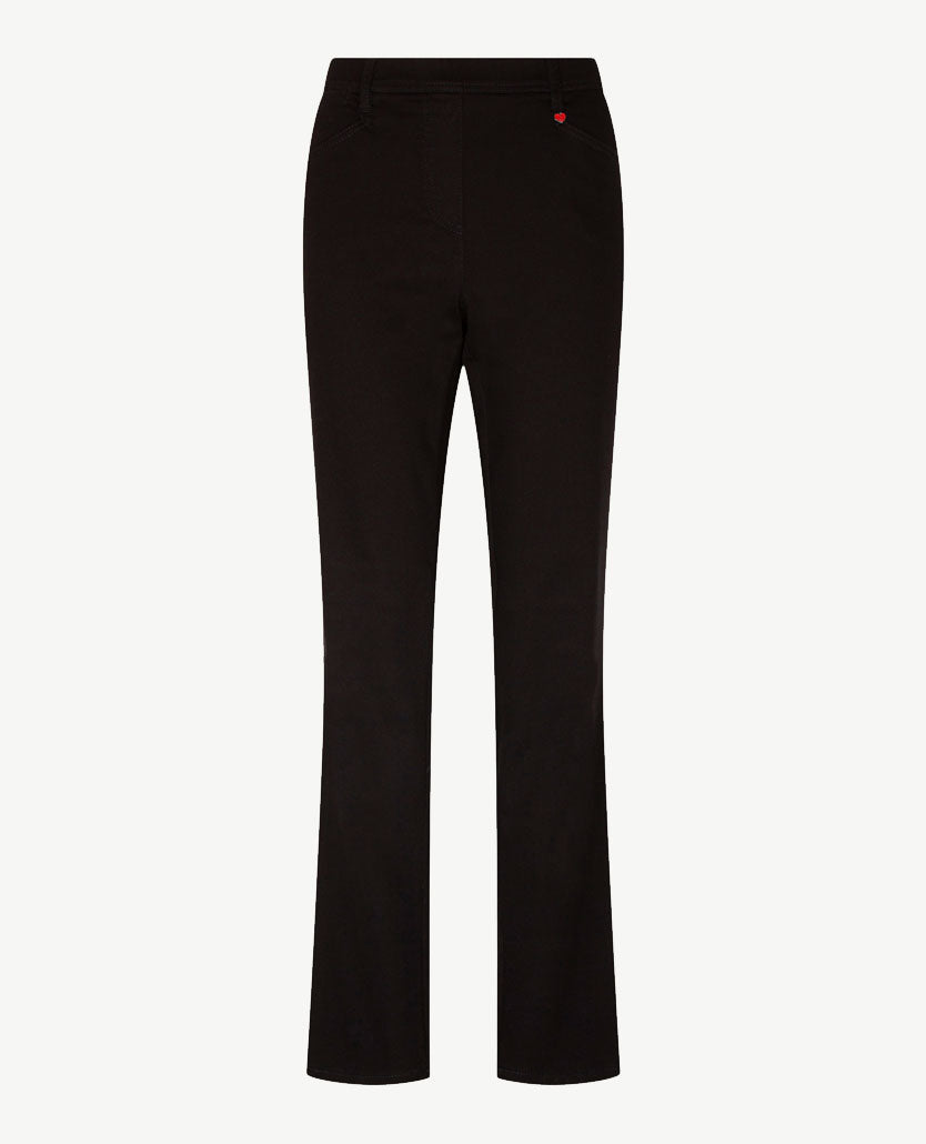 Toni - Alice - Instapbroek dames met elastische band - Zwart - Jeans