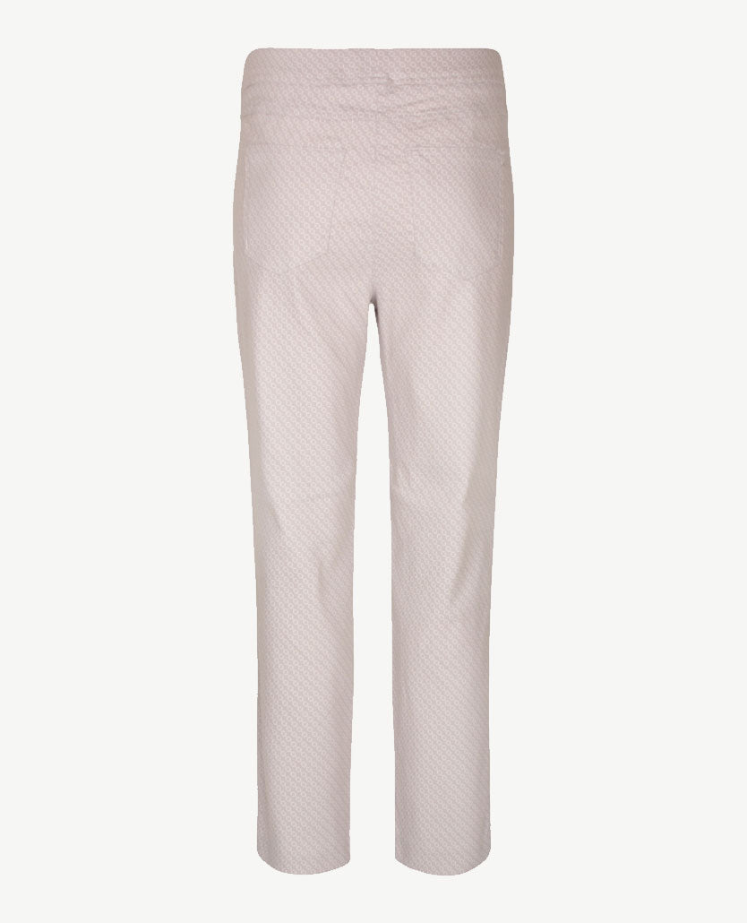 Toni - Alice zip - Elastiek rondom - Travel katoen - Korte lengte - Grey met wit