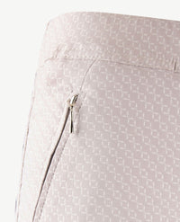 Toni - Alice zip - Elastiek rondom - Travel katoen - Korte lengte - Grey met wit