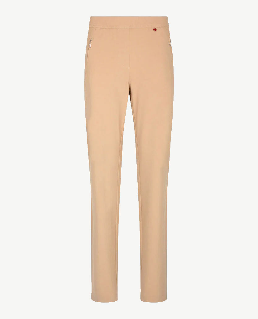 Toni - Alice zip - Elastiek rondom - Jersey - Korte lengte - Beige