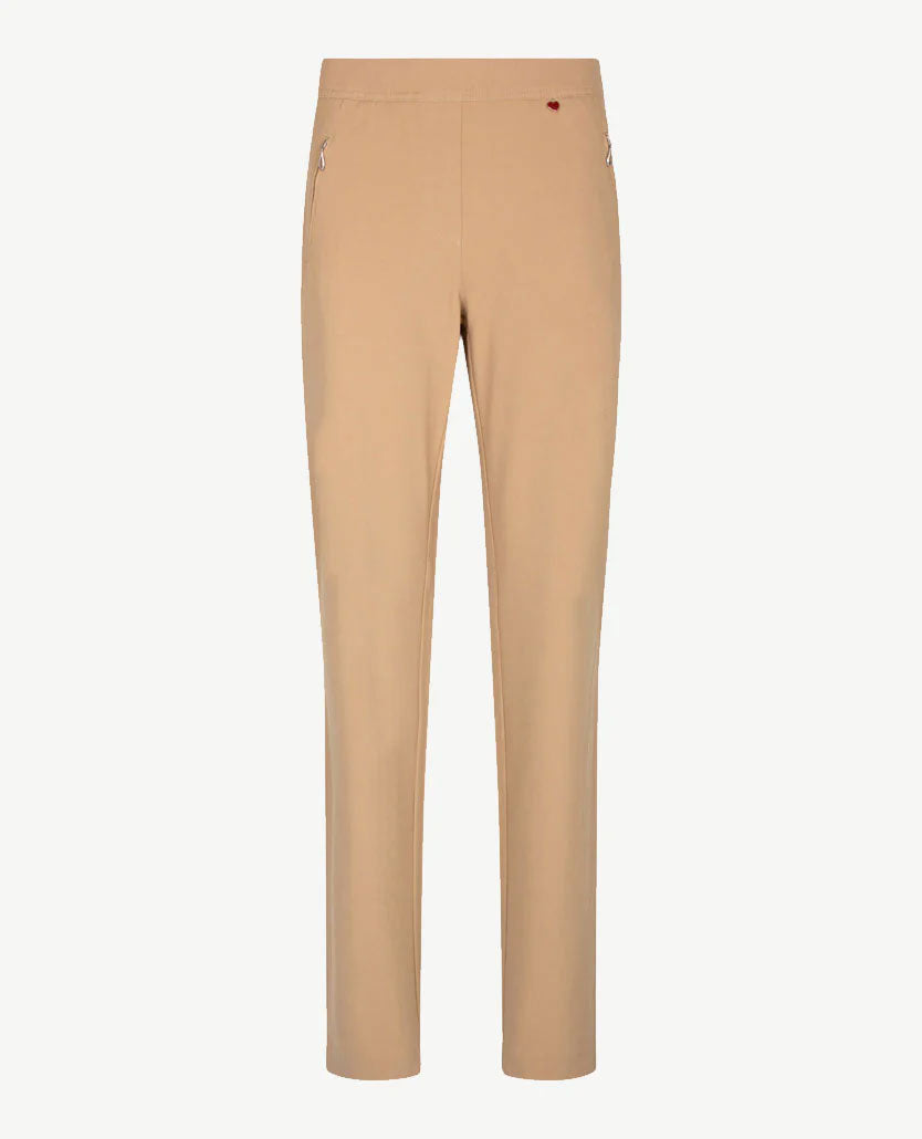 Toni - Alice zip - Elastiek rondom - Jersey - Caramel - Normale lengte