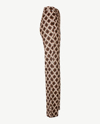 Toni - Elastiek rondom - Jenny Wide Leg - Jersey - Normale lengte - Dessin met beige, blue en zwart