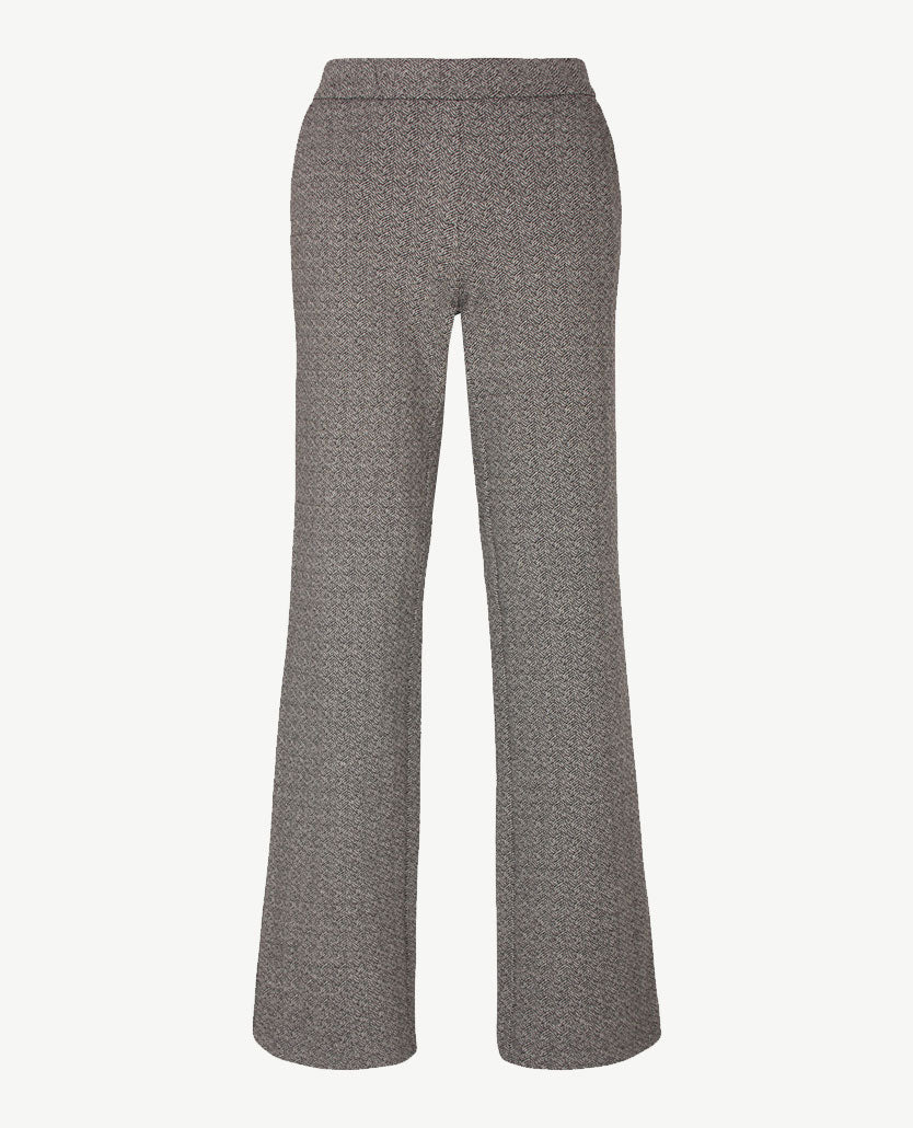 Toni - Elastiek rondom - Jenny Wide Leg - Jersey - Normale lengte - Dessin zwart en grijzen