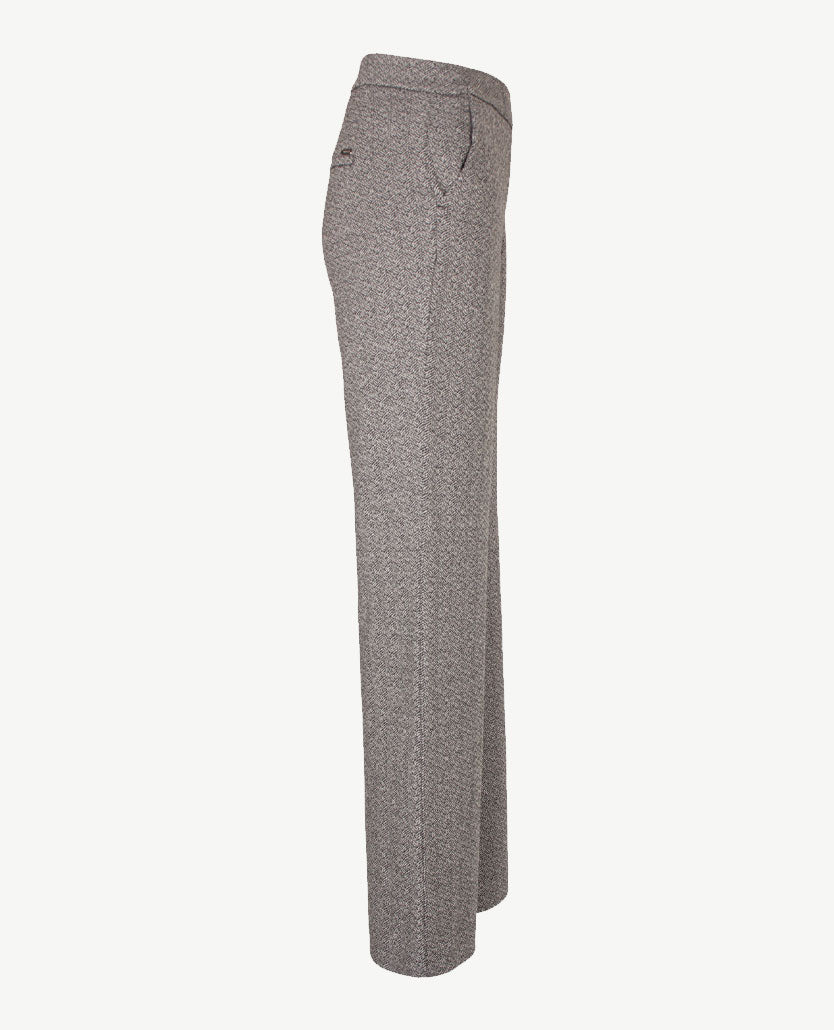 Toni - Elastiek rondom - Jenny Wide Leg - Jersey - Normale lengte - Dessin zwart en grijzen