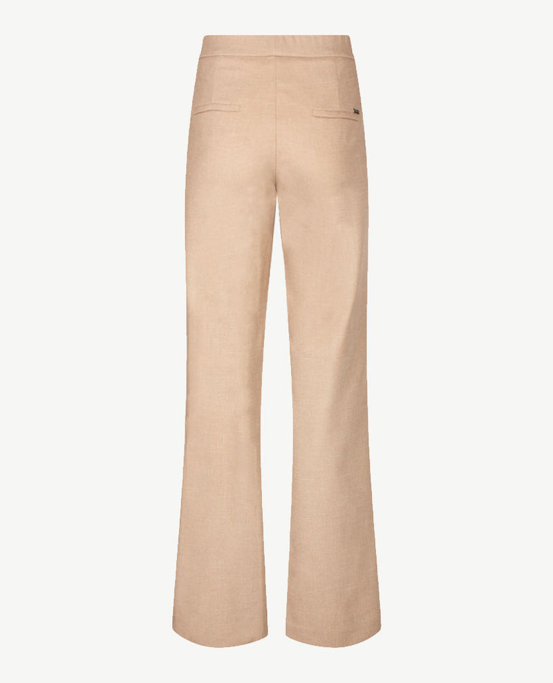 Toni - Elastiek rondom - Jenny Wide Leg - Jersey - Normale lengte - Mêlée - Beige