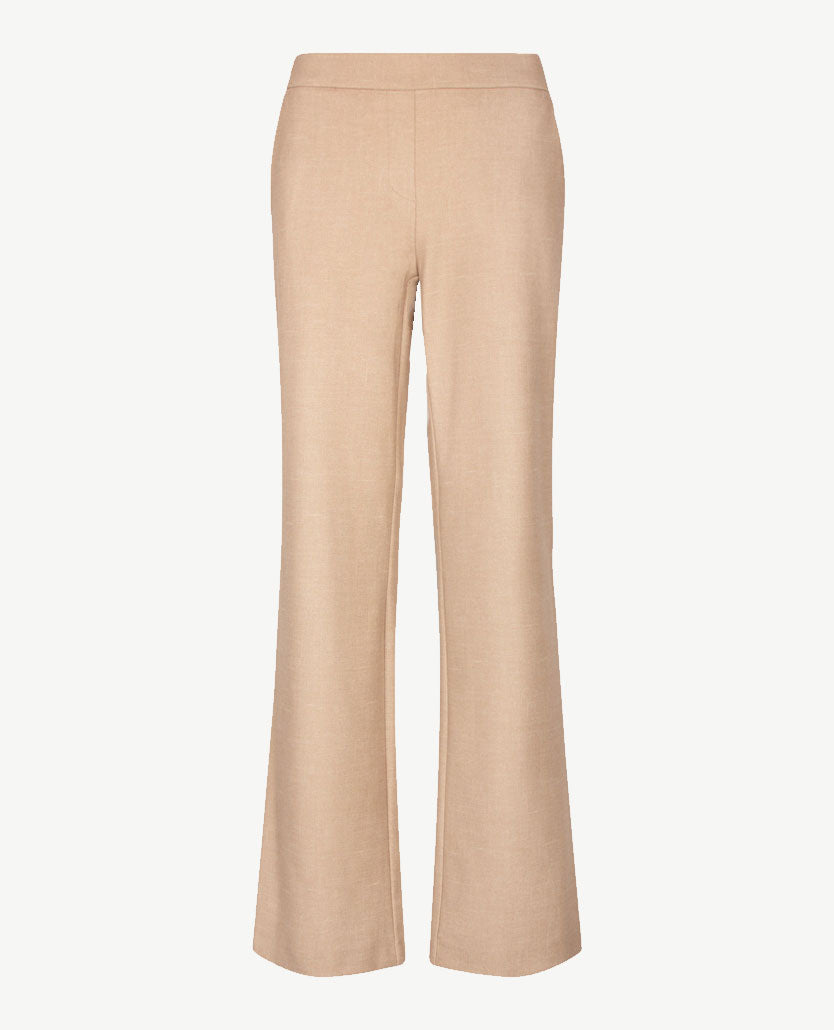 Toni - Elastiek rondom - Jenny Wide Leg - Jersey - Normale lengte - Mêlée - Beige