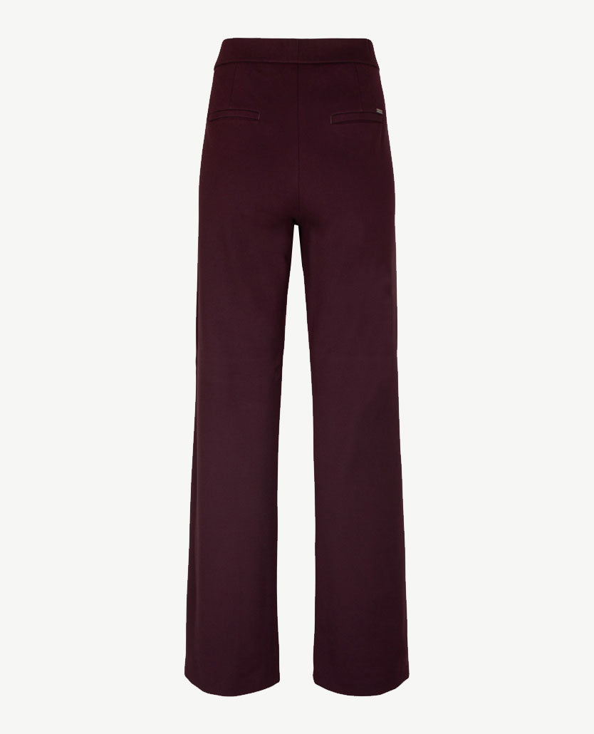 Toni - Jenny Wide - Instapbroek dames met elastische band - Jersey - Wine