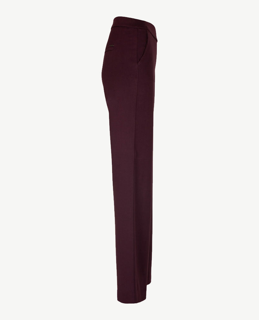 Toni - Jenny Wide - Instapbroek dames met elastische band - Jersey - Wine