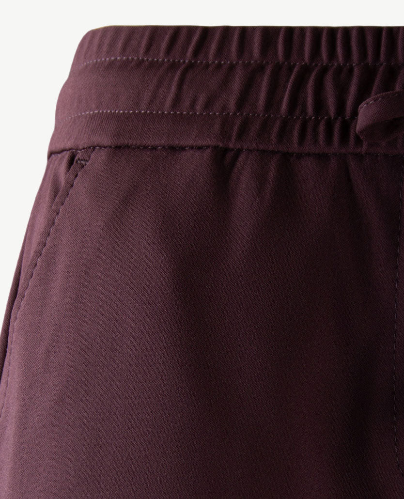 Toni - Jenny Wide - Instapbroek dames met elastische band - Traveljersey - Wine