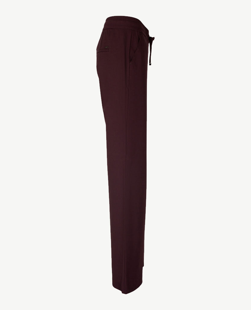 Toni - Jenny Wide - Instapbroek dames met elastische band - Traveljersey - Wine