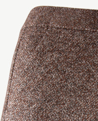 Toni - Jenny Wide Leg - Instapbroek dames met elastische band - Jersey - Normale lengte - Tweed Mêlée - Choc met grijzen en zwart