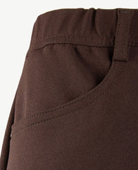 Toni - Scarlet - Instapbroek dames met elastische band - Crêpe jersey - Choco