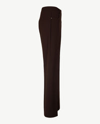 Toni - Scarlet - Instapbroek dames met elastische band - Crêpe jersey - Choco