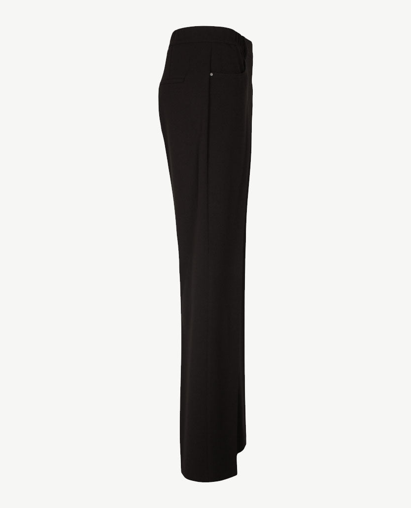 Toni - Scarlet - Instapbroek dames met elastische band - Crêpe jersey - Zwart