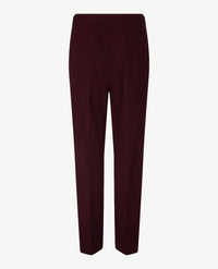 Toni - Scarlet - Instapbroek dames met elastische band - Crêpe jersey - Merlot