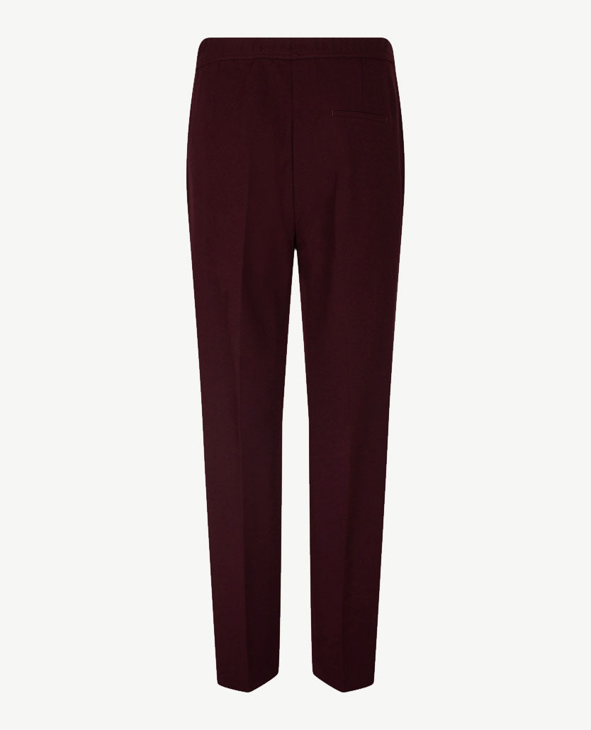 Toni - Scarlet - Instapbroek dames met elastische band - Crêpe jersey - Merlot