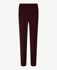Toni - Scarlet - Instapbroek dames met elastische band - Crêpe jersey - Merlot