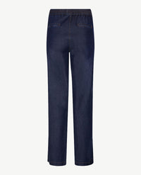 Toni - Elastiek rondom - Scarlet Wide - Jeans - Korte beenlengte - Mid blue