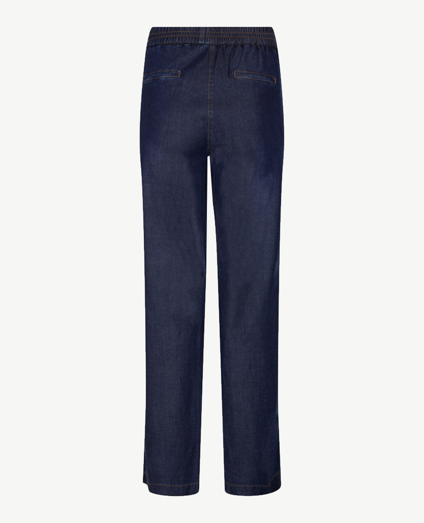 Toni - Elastiek rondom - Scarlet Wide - Jeans - Korte beenlengte - Mid blue