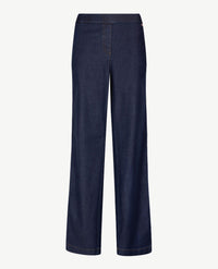 Toni - Elastiek rondom - Scarlet Wide - Jeans - Korte beenlengte - Mid blue