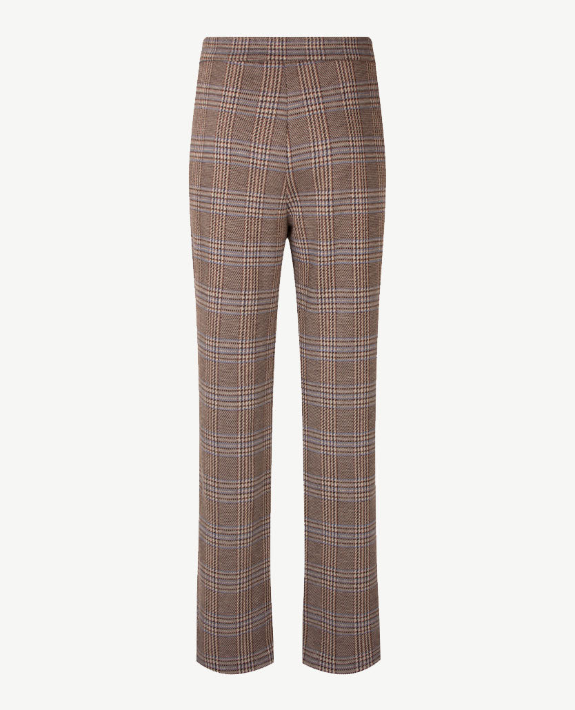 Toni - Elastiek rondom - Scarlet Wide - Jersey - Normale beenlengte - Ruit beige, blue, grijs  en choco