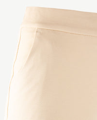 Toni - Elastiek rondom - Scarlet Wide - Jersey - Wafeltje - Normale beenlengte - Cream