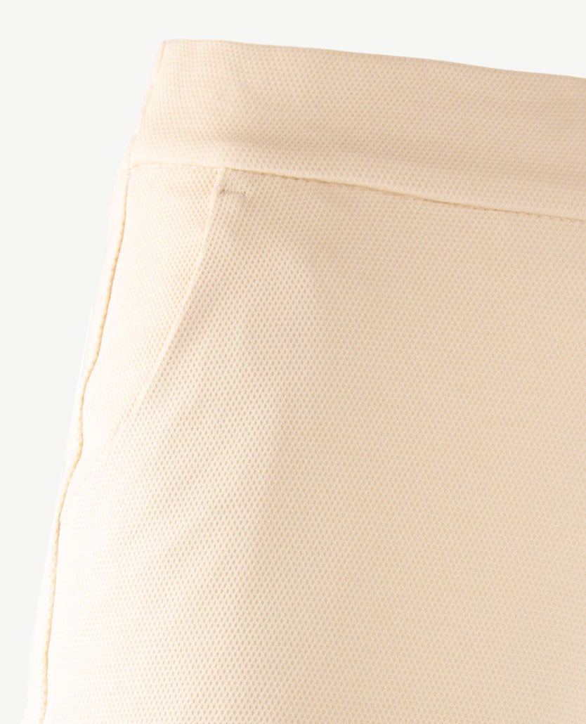 Toni - Elastiek rondom - Scarlet Wide - Jersey - Wafeltje - Korte beenlengte - Cream