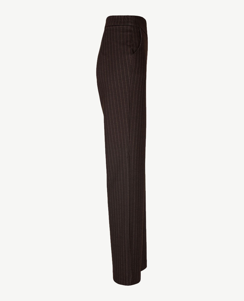 Toni - Scarlet Wide - Instapbroek dames met elastische band - Jersey - Streep Choco