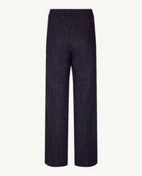 Toni - Scarlet Wide - Instapbroek dames met elastische band - Jersey - Streep navy