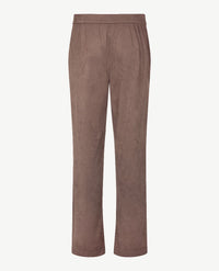 Toni - Scarlet Wide - Instapbroek dames met elastische band - Suèdine - Taupe