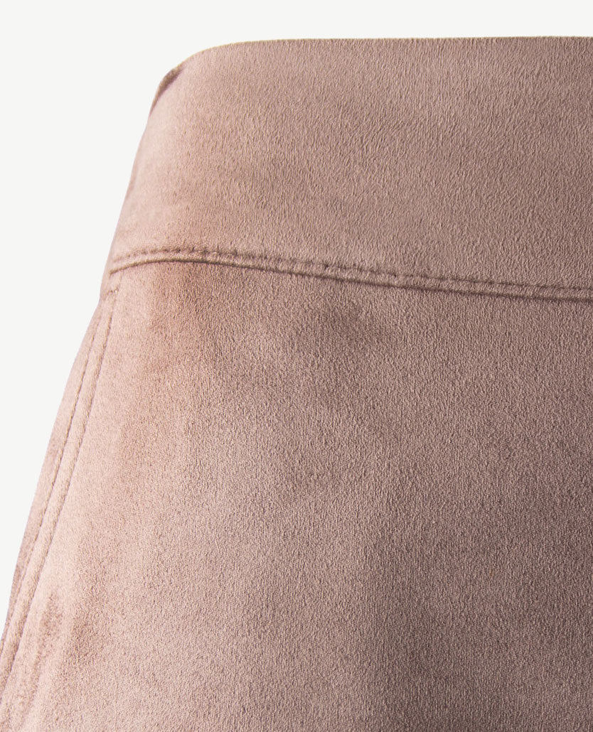 Toni - Scarlet Wide - Instapbroek dames met elastische band - Suèdine - Taupe