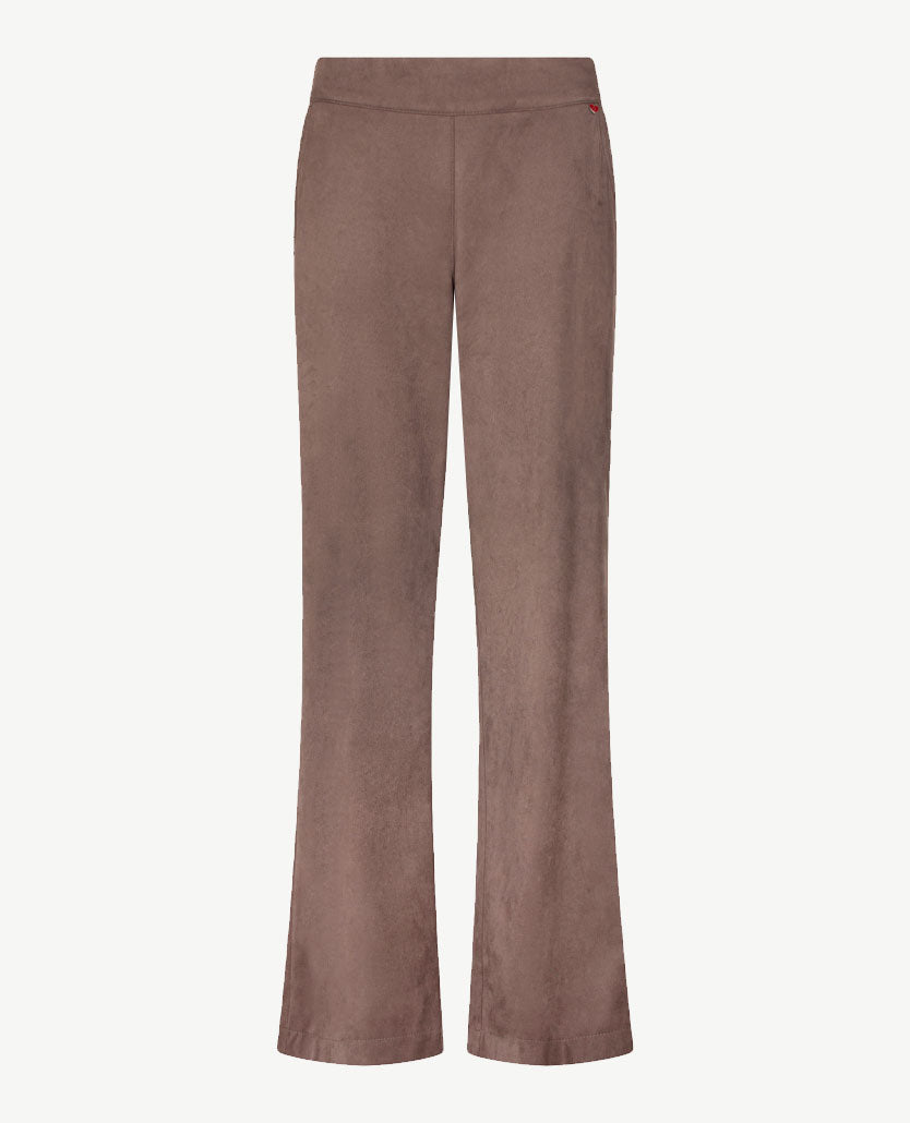 Toni - Scarlet Wide - Instapbroek dames met elastische band - Suèdine - Taupe