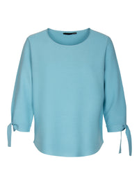 LeComte pullover mer ronde boothals pastel azuur bij DRESSYOURPARENTS kleding voor ouderen