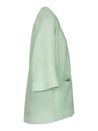 LeComte lang gebreid vest in pastel groen bij DRESSYOURPARENTS kleding voor moderne oudere dames