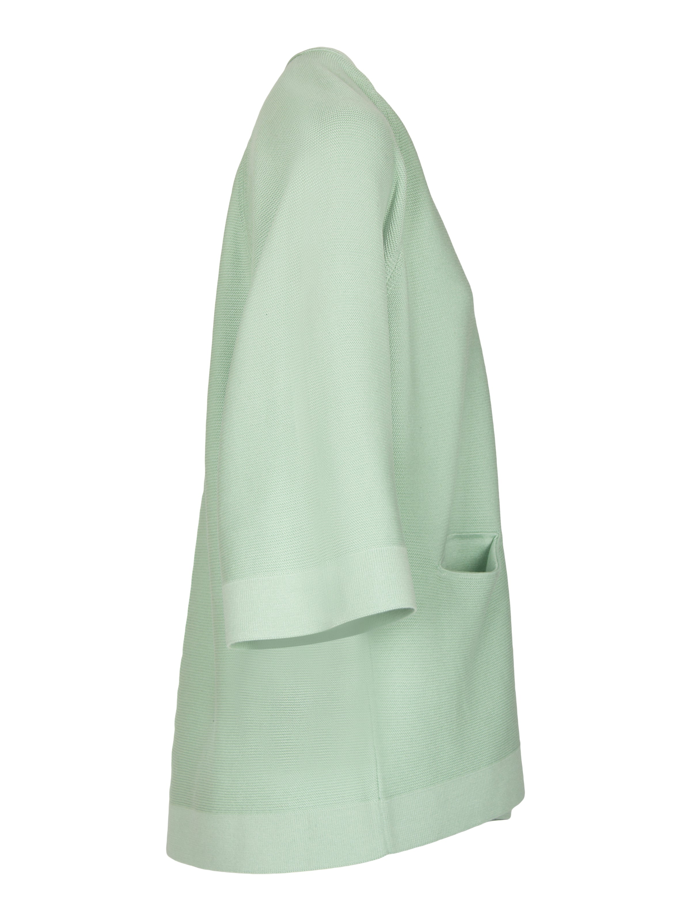 LeComte lang gebreid vest in pastel groen bij DRESSYOURPARENTS kleding voor moderne oudere dames