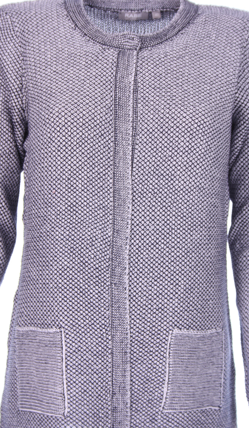Rabe Vest Gebreid Marine/wit detail bij DRESSYOURPARENTS kleding voor moderne senioren